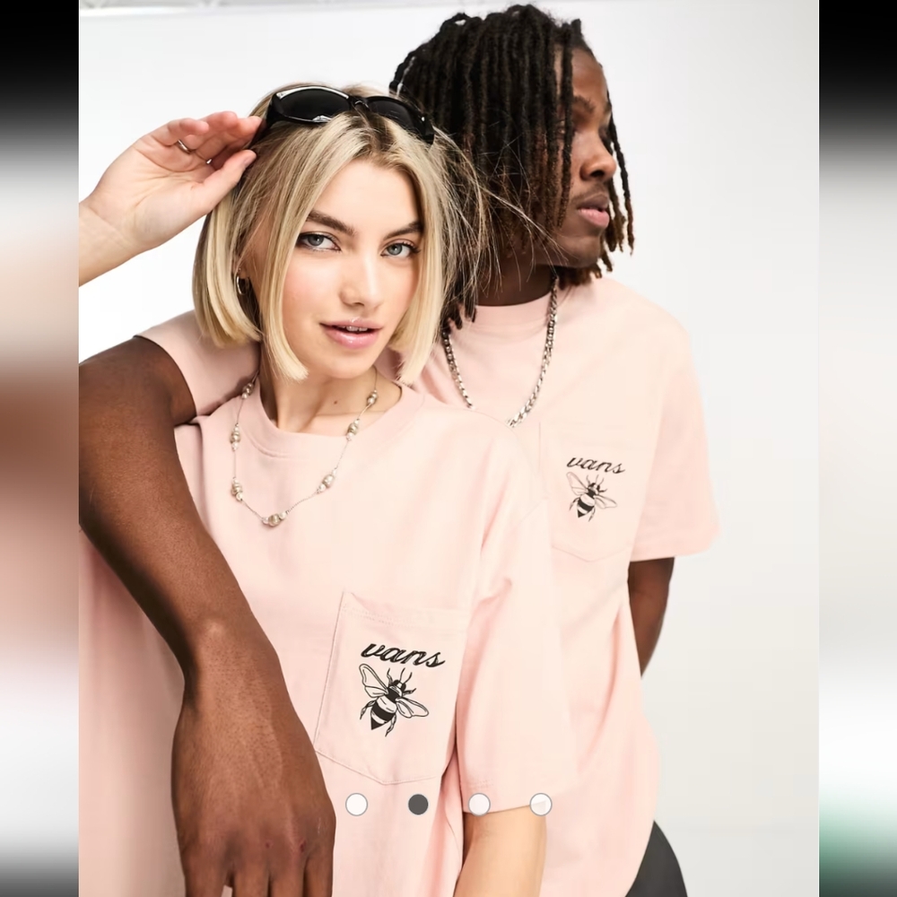 Vans Women's Light Pink Short Sleeve Tee